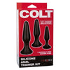 Colt Silicone Anal Trainer Kit - Graduated Sizes for Comfortable and Safe Anal Training - Model XYZ - Unisex Pleasure - Black - Adult Naughty Store