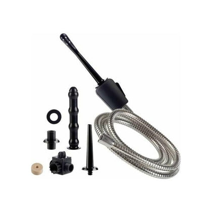 Colt Advanced Shower Shot Enema Kit - Model X1: Ultimate Hygiene for Intimate Cleansing - Unisex Anal and Vaginal Pleasure - Sleek Black - Adult Naughty Store