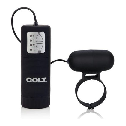 Colt Waterproof Power Cockring Black - Vibrating Penis Ring for Enhanced Pleasure - Adult Naughty Store