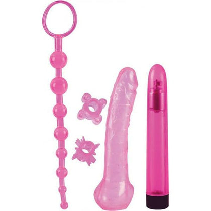 Passionate Pleasures Waterproof Pink Lover's Kit - Super Slim Massager, Jelly Sleeve, Orgasm Beads, Enhancers - Model XYZ123 - For Couples - Ultimate Sensations and Bliss