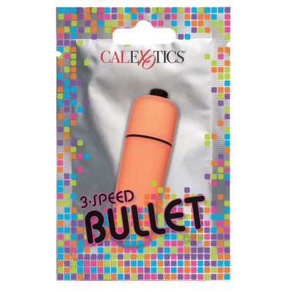 Introducing the SensaPleasure Foil Pack 3-Speed Bullet Vibe - Model FP-3SBO-GP - for Enhanced Pleasure, Travel-Friendly, Orange - Adult Naughty Store