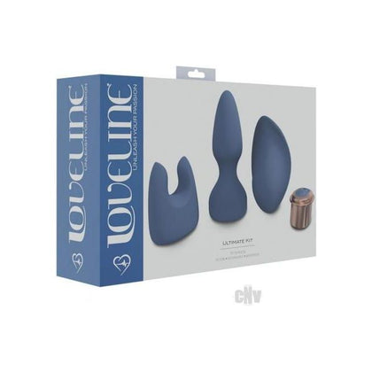 Introducing the Loveline Ultimate Kit Blue Interchangeable Bullet Vibrator for Women - Model 2021 - Clitoral - Silicone Blue