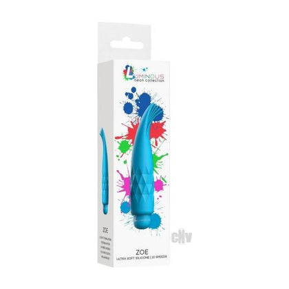 Luminous Zoe Aqua - Powerful 10-Speed Silicone Bullet Vibrator for All Genders, Intense Pleasure in Aqua Blue - Adult Naughty Store