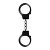 Introducing the Sensual Pleasures Metal Black Beginners Handcuffs - Model SPM-001 - Unisex - Wrist Restraints for Exquisite Pleasure - Adult Naughty Store