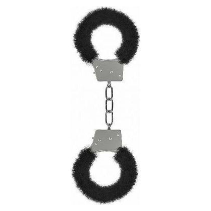 Fetish Fantasy Series Beginner's Handcuffs - Furry Black, Model BHC-101, Unisex, For Bondage Play and Sensual Restraint - Adult Naughty Store