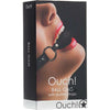 Ouch! Breath Ball Gag with Leather Straps - Model O-S - Unisex - Enhanced Sensation - Black - Adult Naughty Store