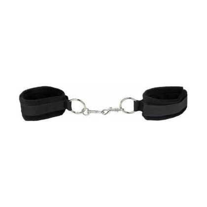 Ouch! Leather Velcro Cuffs - Versatile Hand and Leg Restraints for Intense Pleasure - Black - Adult Naughty Store