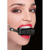 Introducing the Exquisite Leather and Metal Cylinder Gag for Ultimate Sensual Control - Model O-S1, Unisex, for Intense Pleasure, in Seductive Black - Adult Naughty Store