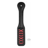 XOXO Black Reversible Leather Paddle - Model XOXO-001 - Unisex - Sensual Impact Play - Black - Adult Naughty Store