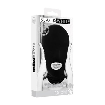 Ouch Submission Stretchable Open Mouth Mask - Model X1 - Unisex - Sensory Deprivation - Black - Adult Naughty Store