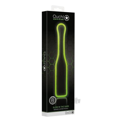 Ouch! Glow in the Dark Bondage Paddle - Model X1 - Unisex - Pleasure Enhancer - Fluorescent Green
