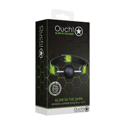 Ouch! Solid Ball Gag Gitd - The Ultimate Glow in the Dark Bondage Experience!