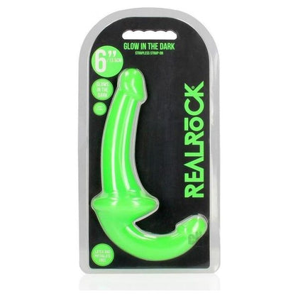 Realrock Strapless GITD 6 Green Glow in the Dark Strapless Strap-On for Intense Pleasure and Sensational Climaxes