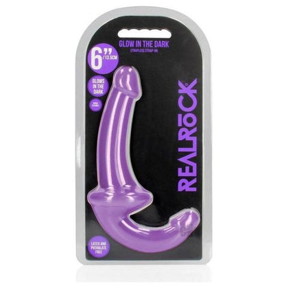 Realrock Strapless Gitd 6 Purple - Glow in the Dark Strapless Strap-On Dildo for Couples - Model 6 - Unisex - Anal and Vaginal Pleasure - Purple