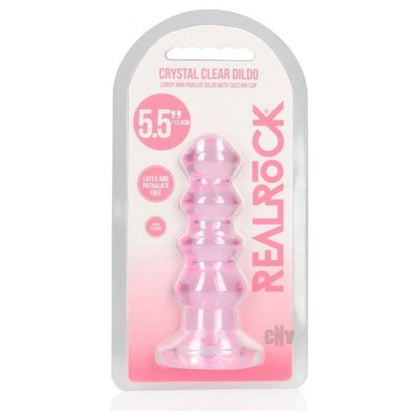 RealRock Curvy Dildo/Plug 5.5 - Crystal Clear, Model RRC-550, Unisex Pleasure Toy - Adult Naughty Store