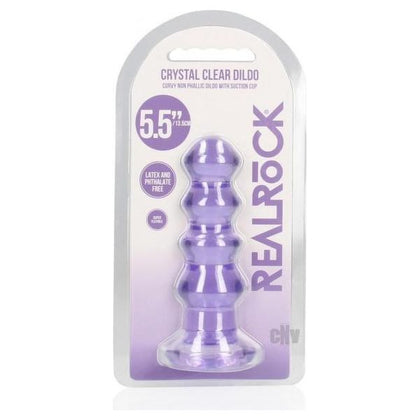 RealRock Curvy Dildo/Plug 5.5 Pur - Crystal Clear Pleasure for Unforgettable Intimacy - Adult Naughty Store