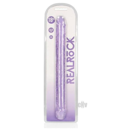 RealRock Crystal Clear Double Dong 18 Pur - Unveil the Ultimate Pleasure Experience for All Genders with this Transparent Delight