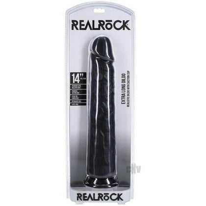 RealRock XL Straight 14 Black - Lifelike Firm Dildo for Deep Penetration and Explosive Orgasms