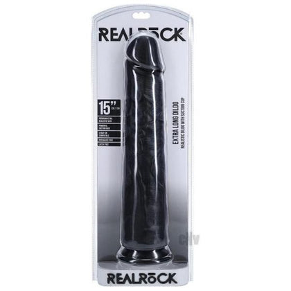 RealRock XL Straight 15 Black Realistic Dildo for Intense Pleasure and Explosive Orgasms