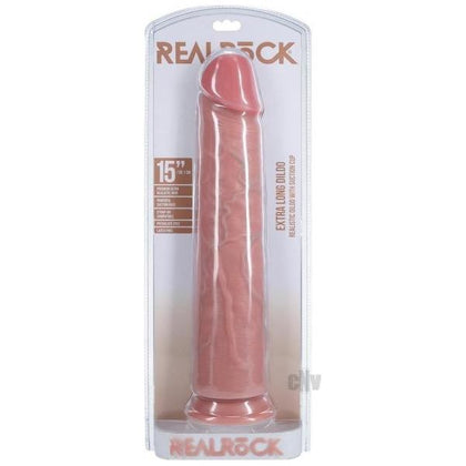 RealRock XL Straight 15 Flesh Realistic Dildo for Unforgettable Pleasure - Model 15, Lifelike Veins, Suction Cup Base - Perfect for Deep Penetration - Gender-Neutral, Full-Body Stimulation -  - Adult Naughty Store