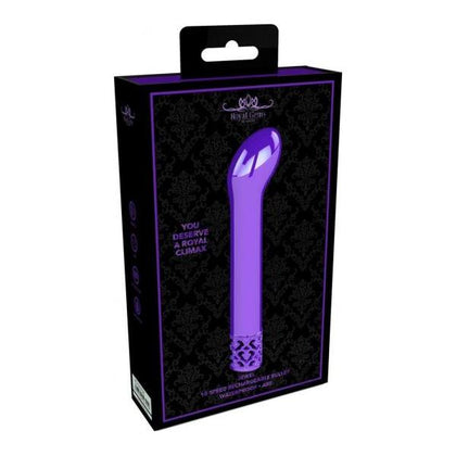 Royal Gems Jewel Purple - Elegant Rechargeable Vibrating Wand for Alluring Internal and External Pleasure - Adult Naughty Store