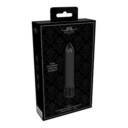 Royal Gems Glitz Gunmetal Vibrating Bullet - Model RG-001 - Unisex Pleasure - Intense Stimulation - Elegant Metallic Finish - Adult Naughty Store