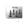 Selopa Sensual Pleasures: SP-4AB Black Anal Plug Kit for Unisex Anal Bliss