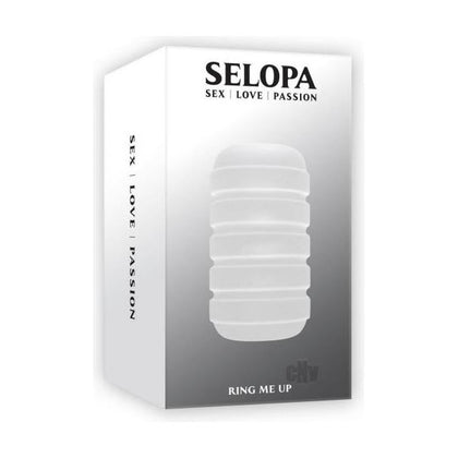 Introducing the Zephyr Pleasure Stroker Clear | Selopa Ring Me Up | Gender-Neutral | Vibration-Supported | External and Internal Stimulation | Transparent