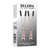 Selopa Beaded Nipple Clamps - Rose Gold Stainless Steel Adjustable BDSM Sex Toy for Enhanced Nipple Stimulation - Model NB-225 - Unisex Pleasure Accessory - Adult Naughty Store