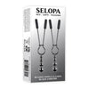 Selopa Beaded Nipple Clamps Black Chrome - Sensual Weighted Stainless Steel Nipple Clamps for All Genders, Enhancing Pleasure - Adult Naughty Store