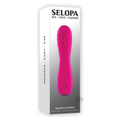 Selopa Razzle Dazze Pink Silicone Quilted Vertical Vibe - Model RD-001 - Women's Pleasure Toy - Adult Naughty Store