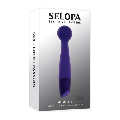 Selopa Gumball SG-10 Purple Silicone Wand Vibrator for Women - Targeted Pleasure - 10 Speeds