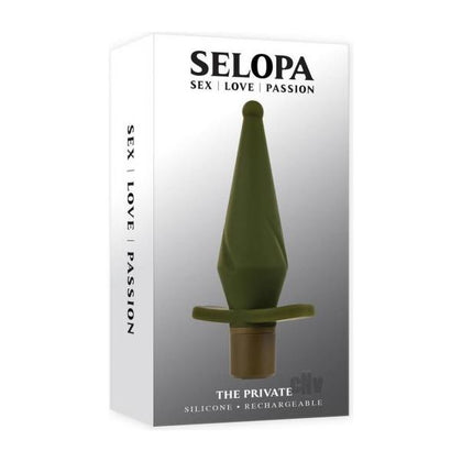 Selopa The Private Green Vibrating Plug - Model SPG-10 - Unisex Anal Stimulation - Intense Pleasure - Green