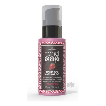 Introducing the HANDIPOP Strawberry Handjob Massage Gel - Pleasure Potion for Oral Play - 2oz