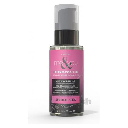 ME and YOU Sensual Bliss Massage Oil (2oz) - Gender-Neutral, Romance-Enhancing Massage Oil in Seductive Ruby Hue