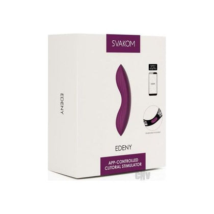 SVAKOM Edeny EDP-01 App-Controlled Clitoral Stimulator for Women - Tongue-Shaped Pleasure - Purple