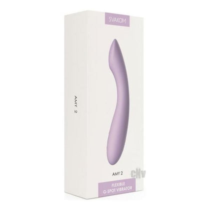 Svakom Amy 2 Lavender - Luxury Rechargeable G-Spot Vibrator for Women - Intense Pleasure and Satisfaction - Powerful Stimulation - Waterproof - 5 Vibration Modes and 5 Intensity Levels