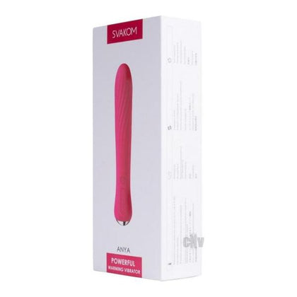 SVAKOM Anya 2 AN2-PNK Pink Spiral Curved Heating Vibrator - Female G-Spot Stimulation - Luxurious Electric Pleasure