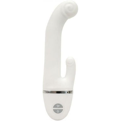 Golden Triangle Nirvana White Silicone 7.5 Inch Waterproof Dual Motor Vibrating Massager for Women - Intense Pleasure and Relaxation