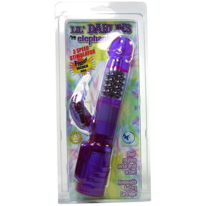 Golden Triangle Lil Darlins Waterproof 3 Speed Dual Rotating Metal Bead Simulator - Model LD-2000 - Female Clitoral and G-Spot Stimulation - Lavender