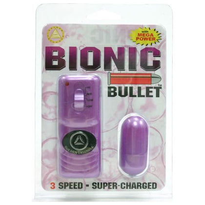 Bionic Bullet 3 Speed Super Charged Remote Control Vibrating Bullet - Model BB-3X, Unisex, Clitoral and G-Spot Stimulation, Deep Purple