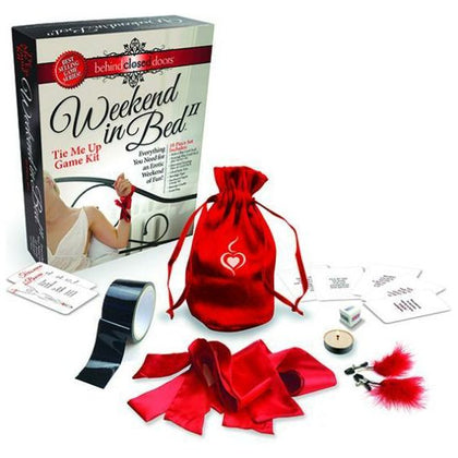 Introducing the Sensual Pleasures Weekend in Bed All Tied Up Game Kit - Seductive Exploration for Couples