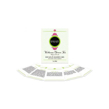 Sensuality Verbena Green Tea Scented Bath Salts With Suggestion Cards - Adult Naughty Store