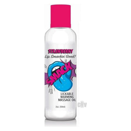 Smack Strawberry Warming and Lickable Massage Oil - Sensual Pleasure for Couples - 2oz