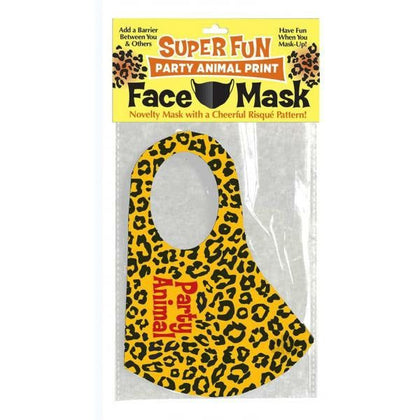 Party Animal Gold and Black Cheetah Print Face Mask - Unleash Your Inner Party Animal in Style! - Adult Naughty Store