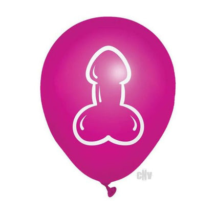 Introducing the Playful Pleasures Super Fun Penis Balloons: Assorted Colors, Pack of 8 - Adult Naughty Store