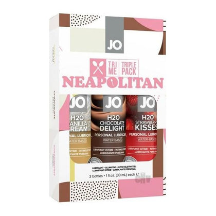 Jo Tri Me Triple Pack Flavored Lubricants: Sensual Neapolitan Collection for Summertime Fun - Adult Naughty Store