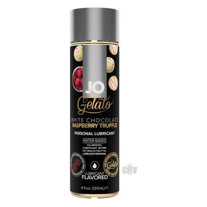 JO Gelato Lube White Choco Raspberry 4oz - Water-Based Flavored Personal Lubricant for Enhanced Intimacy and Sensual Pleasure - Adult Naughty Store