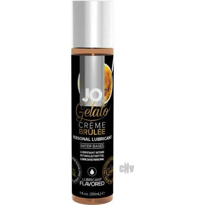 JO Gelato Flavored Lube Creme Brulee 1oz: Luxurious Water-Based Intimacy Enhancer for Sensual Delights - Sugar-Free, Paraben-Free, and Tantalizingly Tasty - Adult Naughty Store