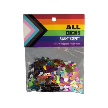 Dicks Naughty Confetti - The Ultimate Pride Party Pleasure: Penis-Shaped Adult Confetti in 11 Vibrant Pride Flag Colors